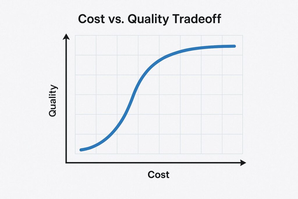 Chart showing exponential model cost vs. marginal accuracy improvements