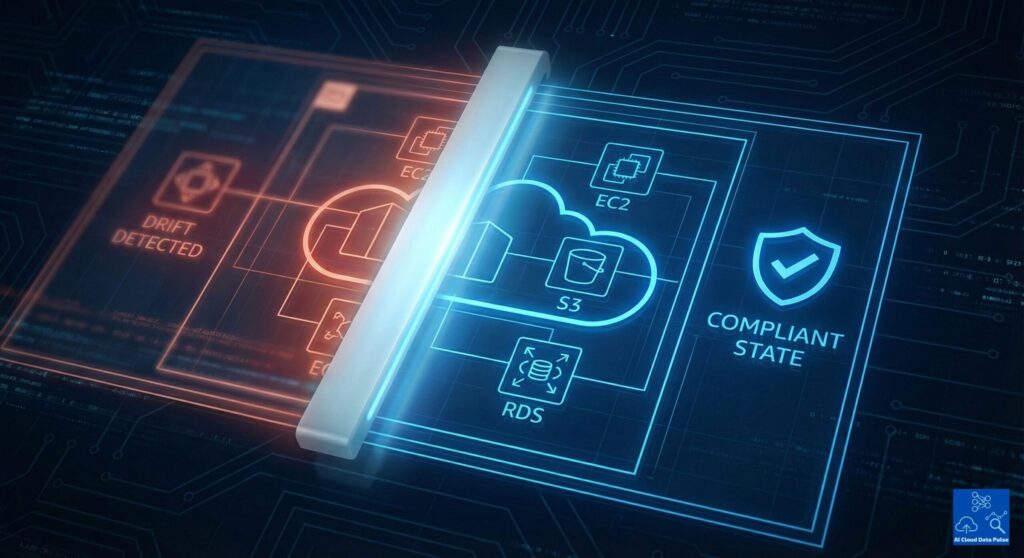 AWS Config compliance monitoring showing drift detection and compliant resource state