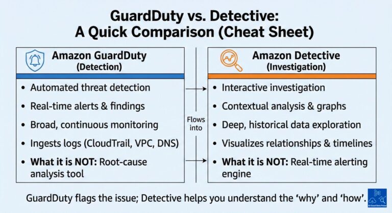 Amazon Detective vs GuardDuty for Security Teams