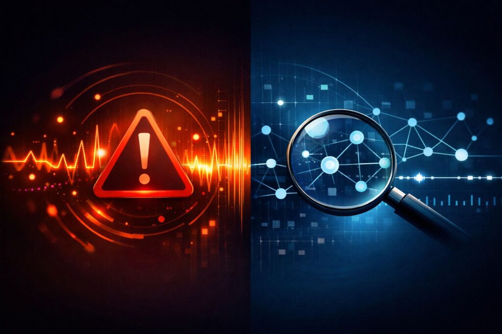 Amazon Detective vs GuardDuty for security teams showing detection versus investigation workflow