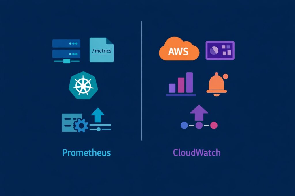 Prometheus vs CloudWatch monitoring comparison for AWS